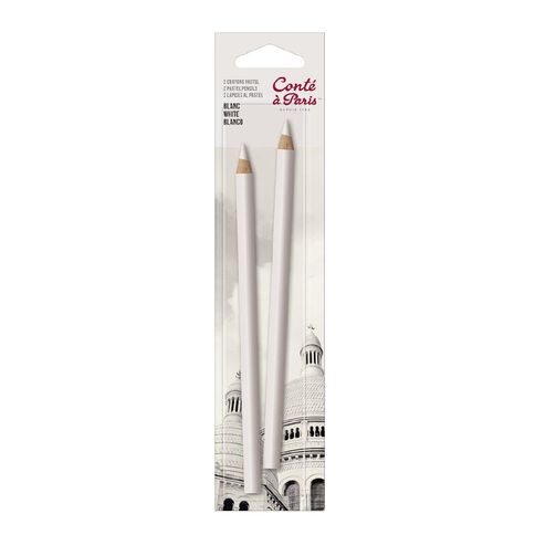 Conte a Paris Pastel Pencils White 2 Pack