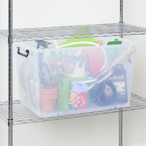 Living & Co Rolling Organiser 87L Clear