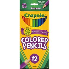 Crayola Colored Pencils 12 Pack Multi-Coloured 12 Pack