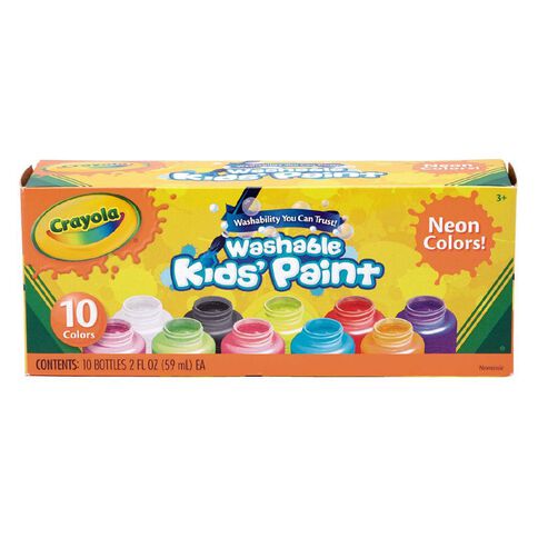 Crayola Washable Neon Kids' Paint 10 Pack 10 Pack