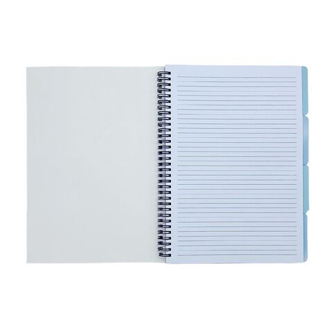 Uniti Clubhouse Softcover Notebook With Dividers A4 Blue
