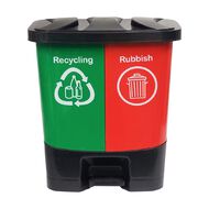 Living & Co Dual Compartment Bin Black 40L