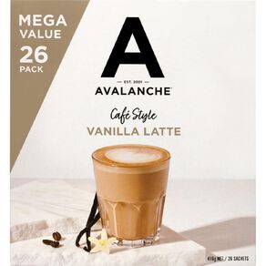 Avalanche Cafe Style Vanilla Latte 26 Pack
