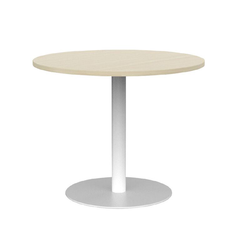 Knights Polo Meeting Table 900 Round Maple Top