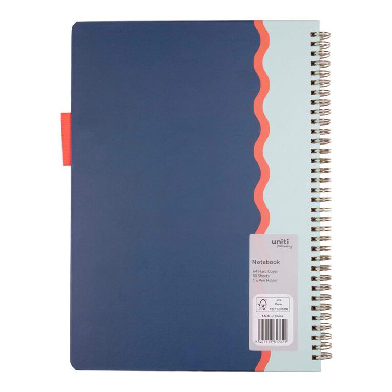 Uniti Stationery Navy A4 Notebook