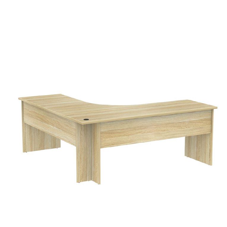 Knights Cubit Slab End Workstation 1800x600 Atlantic Oak