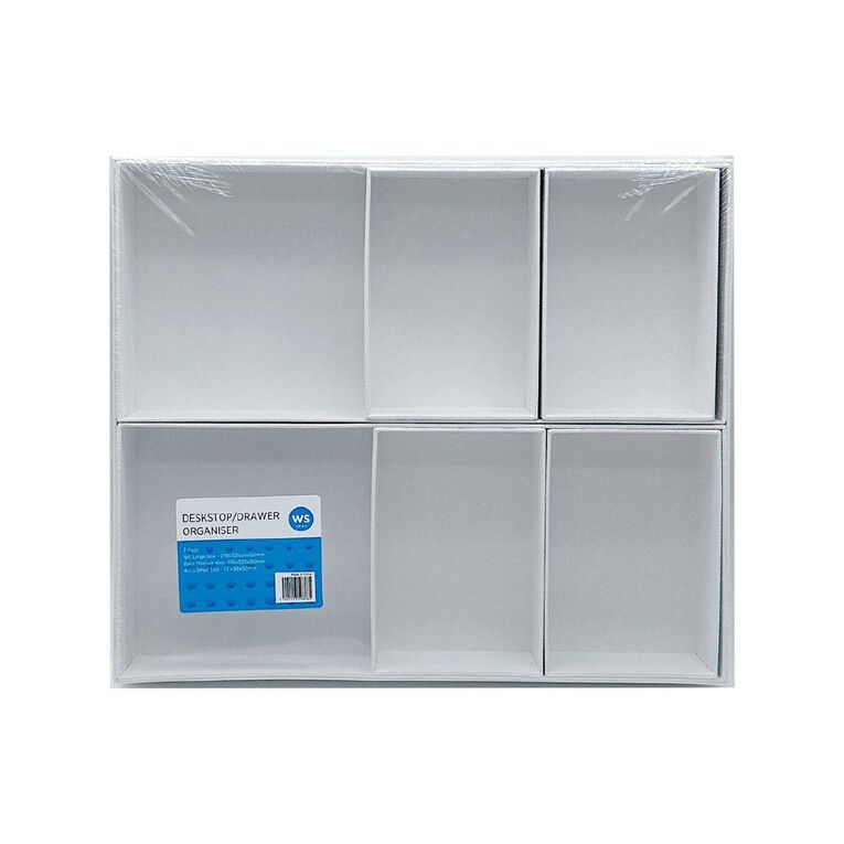 WS Drawer Organiser 7 Piece White
