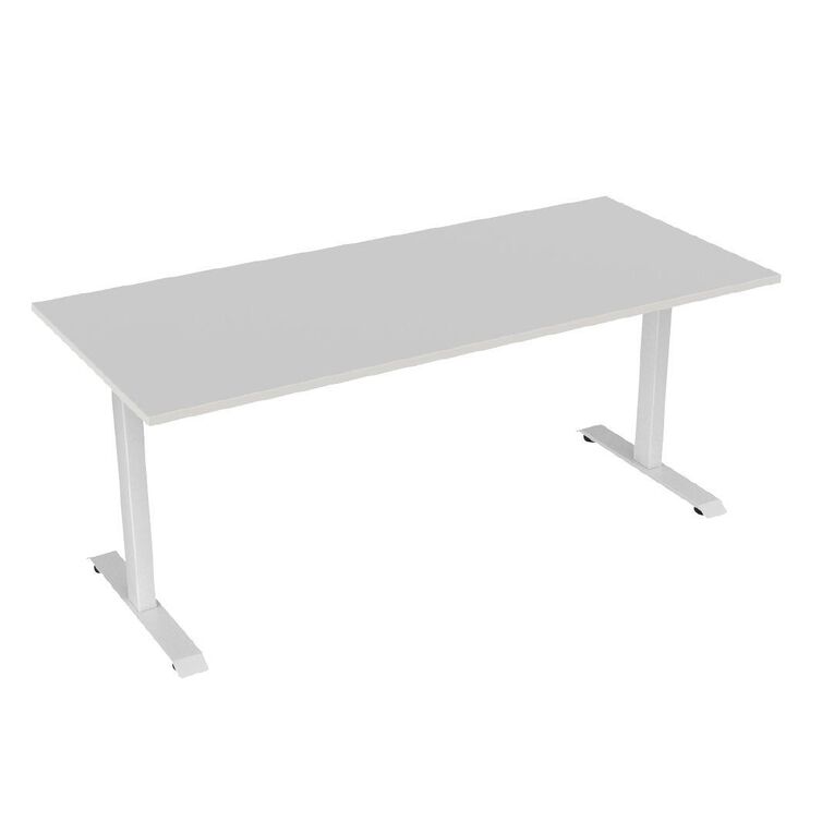Knights Haven Fixed Single Sided Desk Frame with White Top