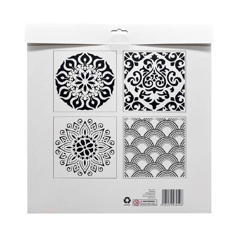 Uniti Stencils Mandela 4 Set 12 inch