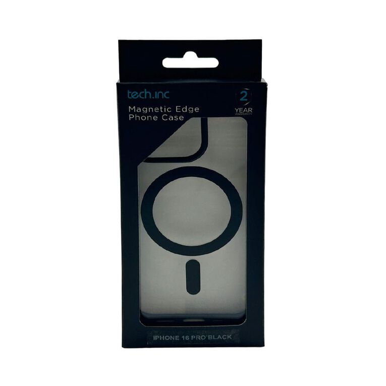 Tech.Inc Clear Magsafe Phone Case For iPhone 16 pro TI00131BL Black