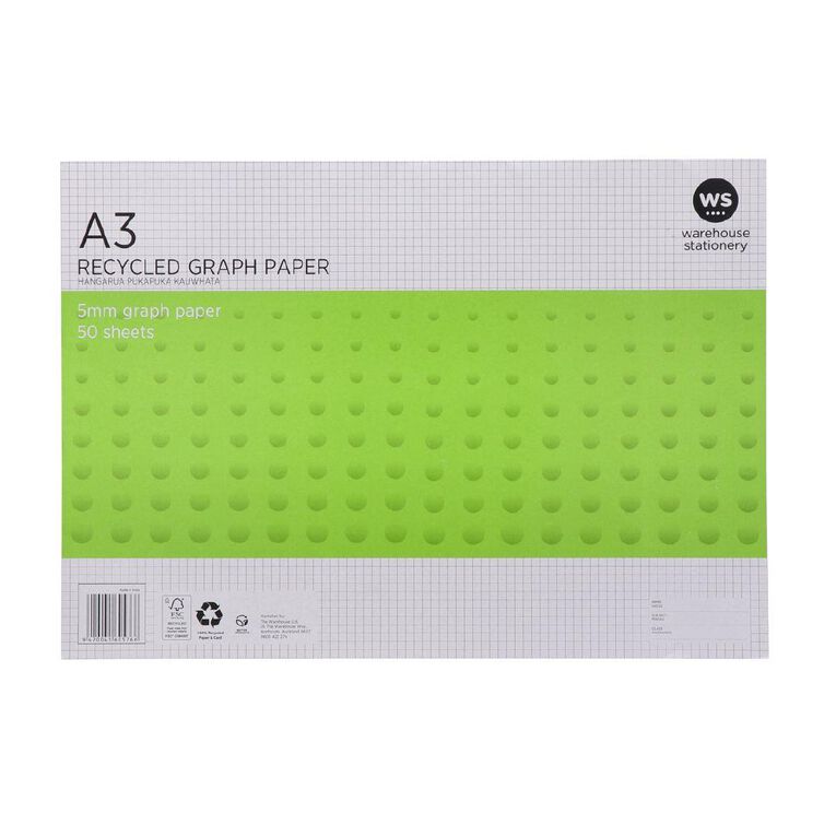 WS Graph Pad 5mm 50L Green A3