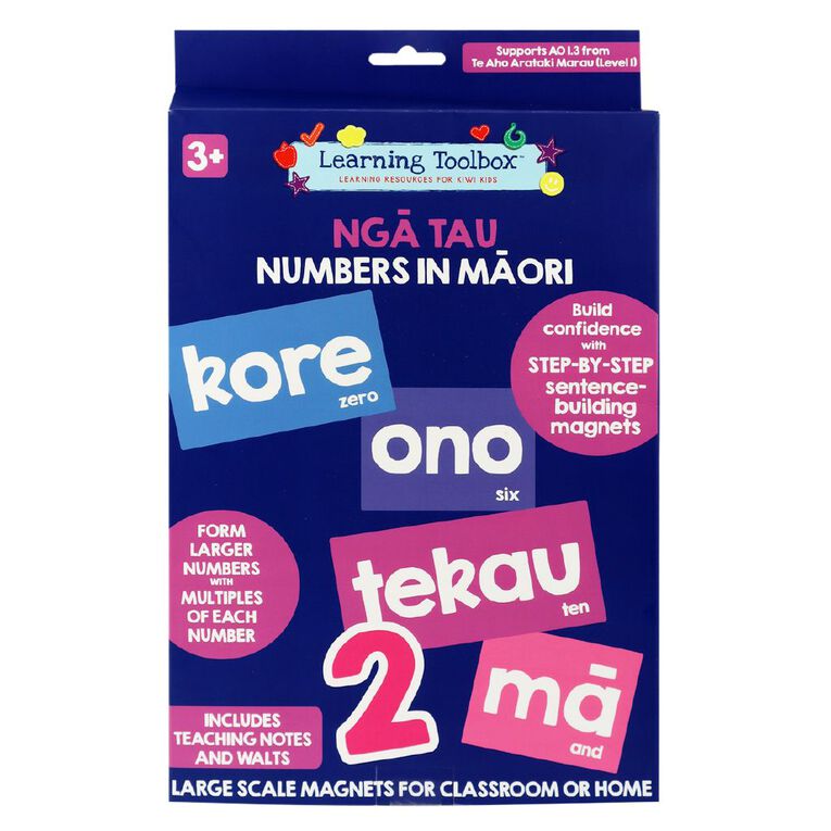 Learning Toolbox Magnetic Numbers in Te Reo Maori 62 Pieces