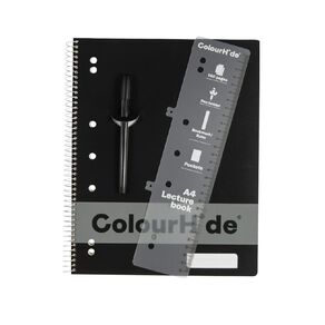 ColourHide Lecture Book A4 140 Pages Black