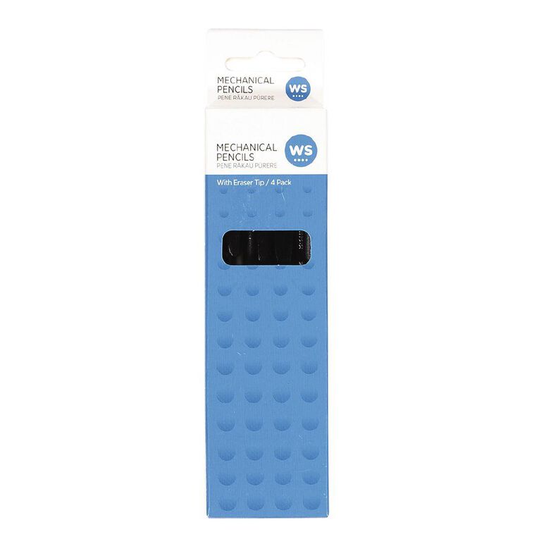 WS Mechanical Pencil Black 4 Pack