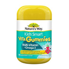 Nature's Way Kids' Smart Vita Gummies Omega 3 + Multi 90s