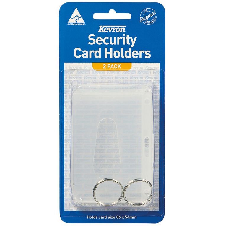 Kevron Access And Security Card Holders 2 Pack Clear