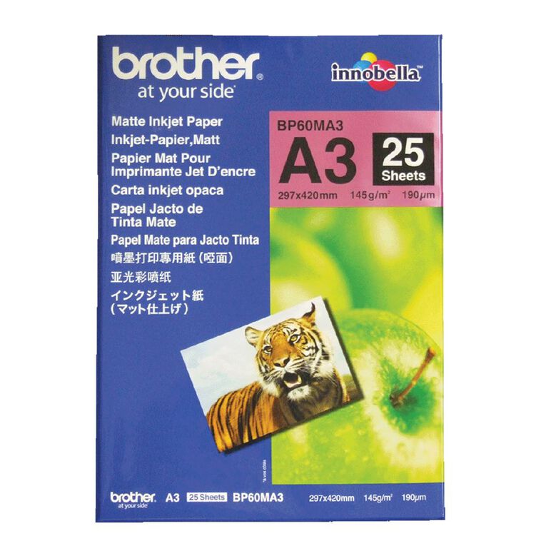 Brother A3 Photo Paper Matte BP60MA3 25 Pack