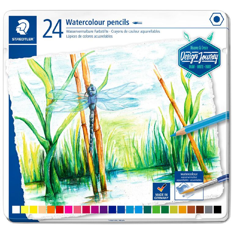 Staedtler Design Journey Watercolour Pencil Tin 24 Pack