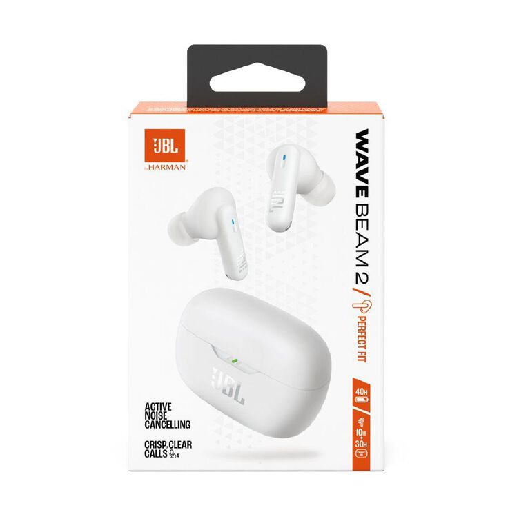 JBL Wave Beam 2 True Wireless Noise Cancelling Earbud White