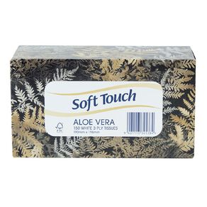 Soft Touch Aloe Vera Facial Tissues 3-ply 150 Pack
