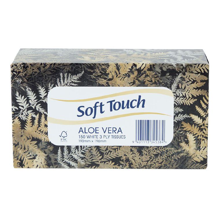 Soft Touch Aloe Vera Facial Tissues 3-ply 150 Pack