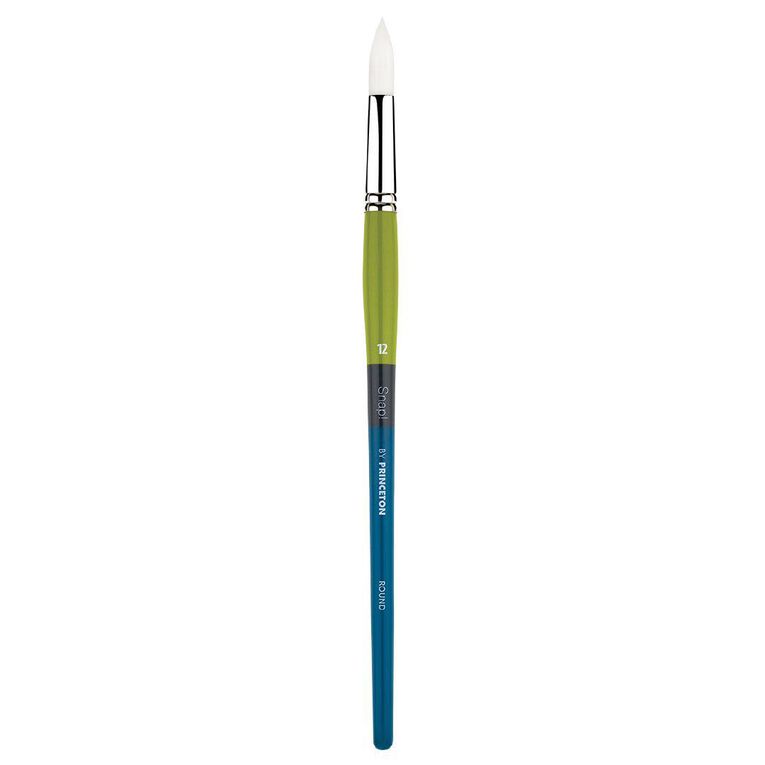 Princeton Snap Brush Long Handle Taklon Round 12 White