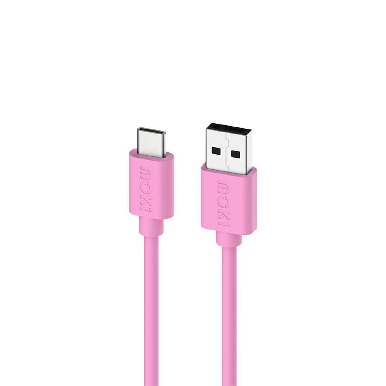 Moki USB-A to USB-C SynCharge Cable 1m - Soft Pink