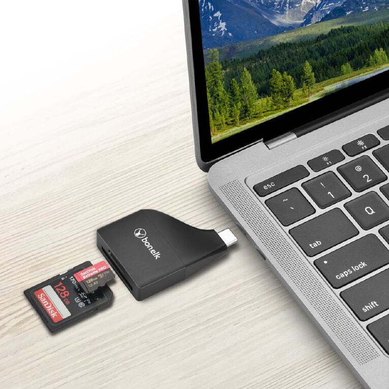 Bonelk USB-C to MicroSD/SD Adapter Black Black