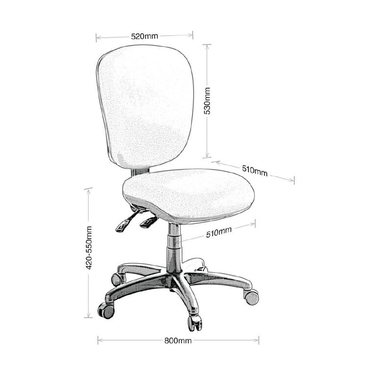 Eden Arena Heavy Duty 200kg 2 Lever Highback Ergonomic Chair Black