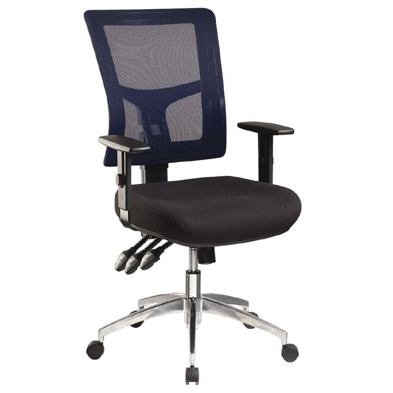 Jasper J Enduro Chair with Alloy base and Adjustable Arms Blue Mid