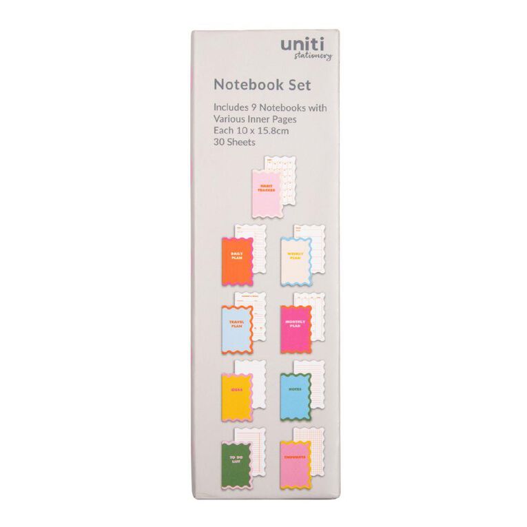 Uniti Stationery Notebook Set 9 Pieces