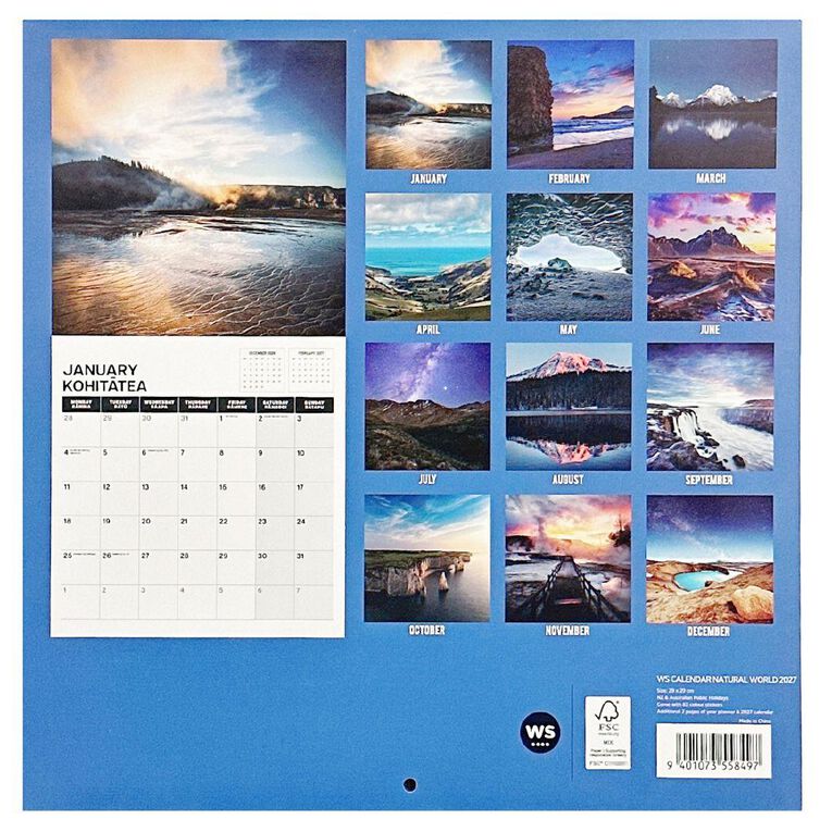 WS 2027 Calendar Natural Wonders
