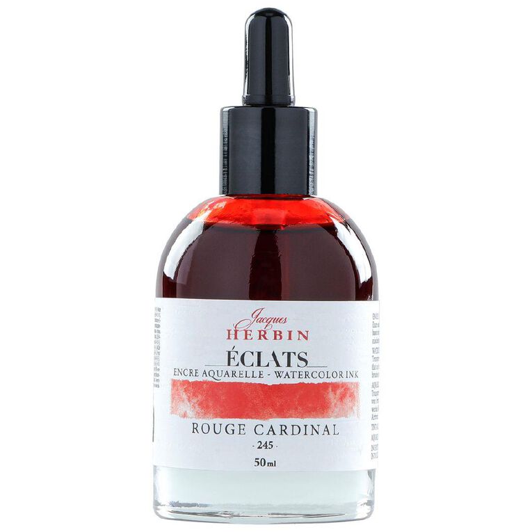 Jacques Herbin Eclats Watercolour Ink 245 50ml Cardinal Red Red