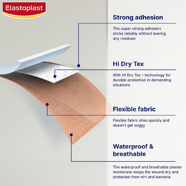 Elastoplast Heavy Fabric Extra Large Strips 10 Pack