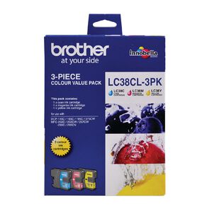 Brother Ink LC38 Colour 3 Pack 260 pages