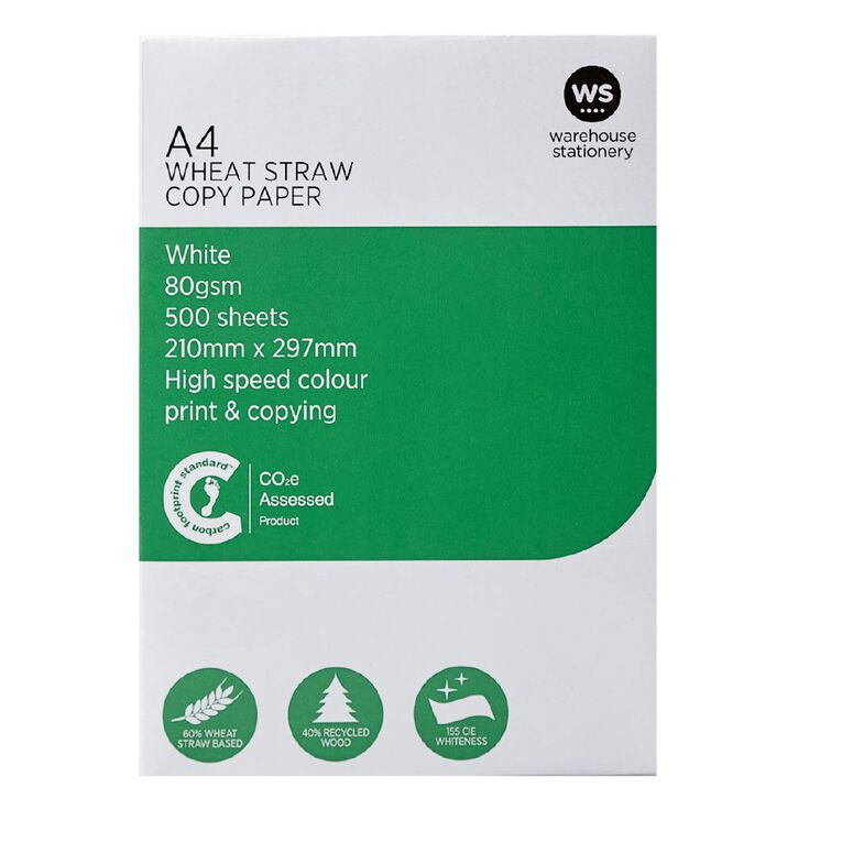 WS Photocopy Paper Wheat Based A4 80gsm 500 Sheet Ream
