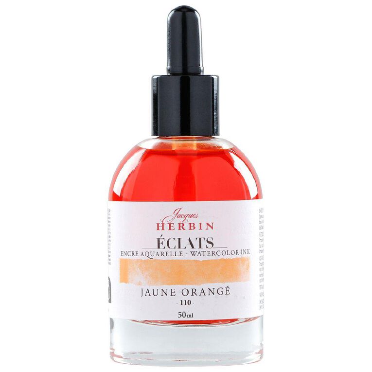 Jacques Herbin Eclats Watercolour Ink 110 Orange Yellow 50ml