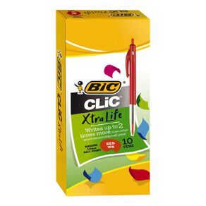 Bic Retracable Ballpoint Pen Red