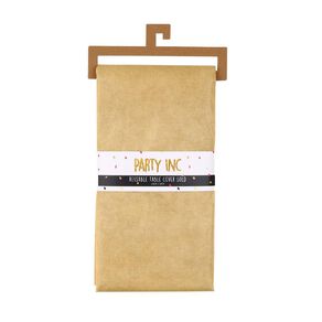 Party Inc Reuseable Table Cover Gold