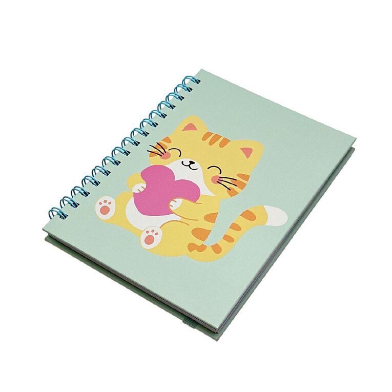 Uniti Kids Playful Simplicity Spiral Cat A5 Notebook