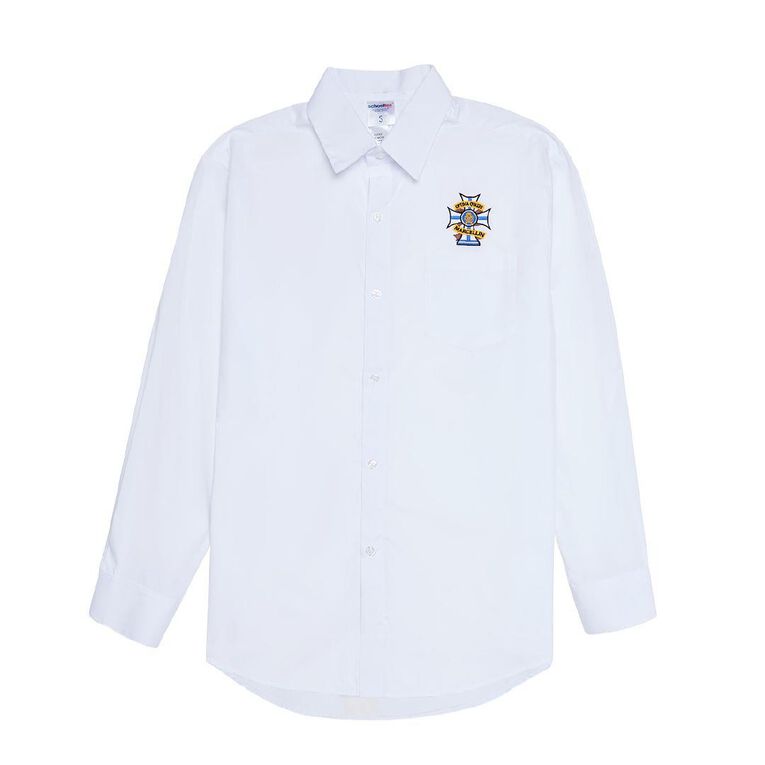 Schooltex Marcellin College Senior Long Sleeve Shirt with New Embroidery