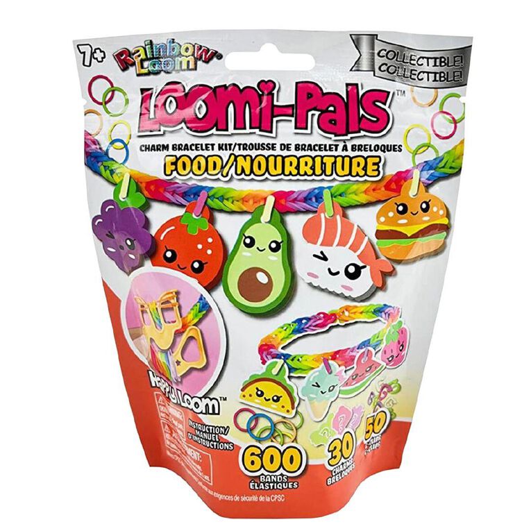 Rainbow Loom Loomi-Pals Charm Bracelet Kit Food Theme