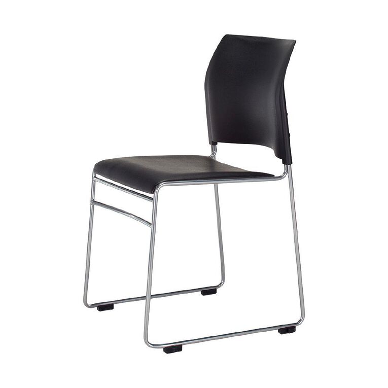 Buro Seating Maxim Black Silver Powder Coat Frame