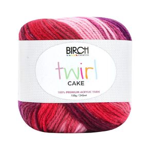 Birch Yarn Twirl Cake 100% Acrylic 150G Wine Berry