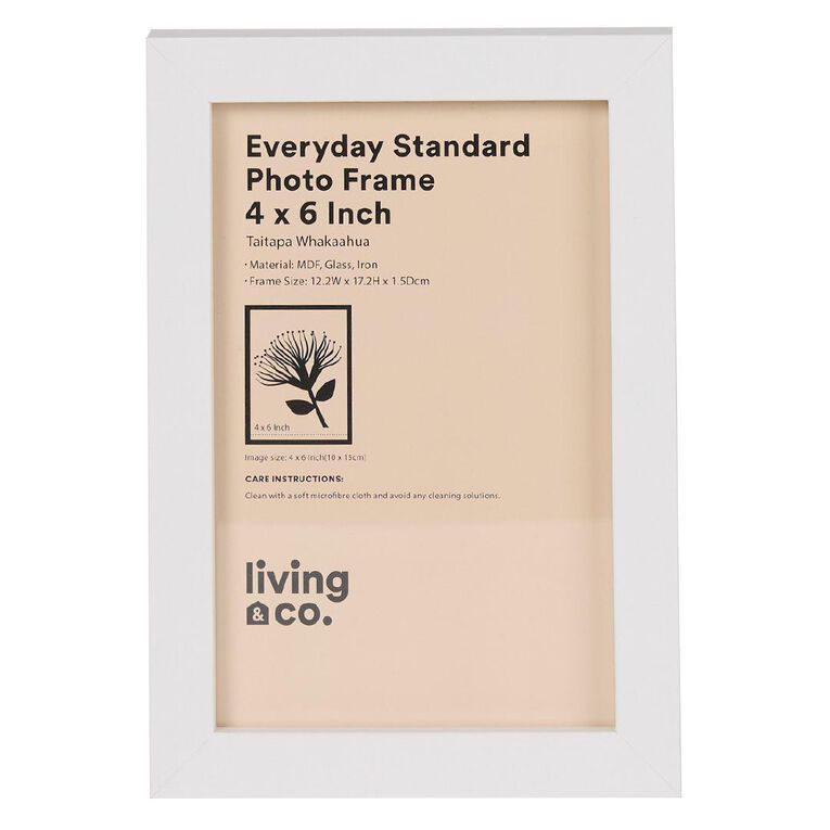 Living & Co Everyday Standard Photo Frame White 4in x 6in