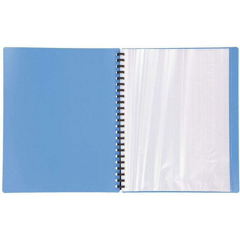 WS Clear Book Refillable 20 Leaf Blue A4