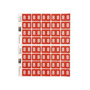 Filecorp Coloured Labels 8 Red Mid