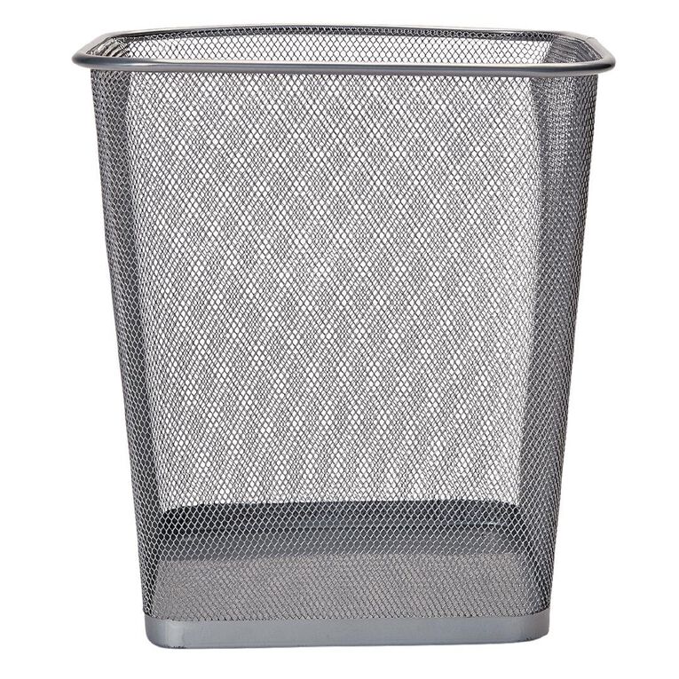 WS Mesh Rubbish Bin Pewter Multi-Coloured