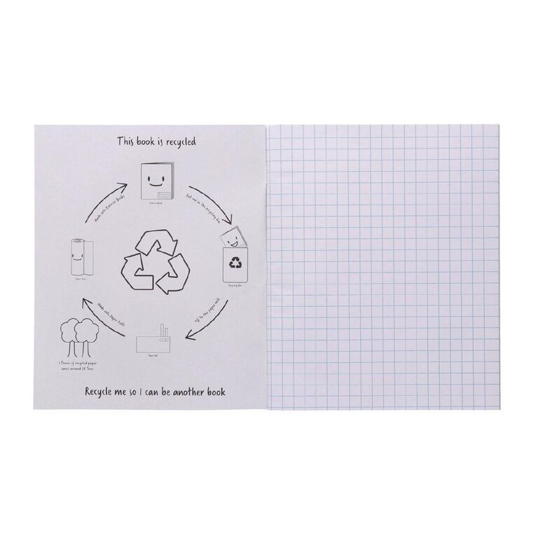 WS Exercise Book 1H5 10mm Quad 36 Leaf Blue