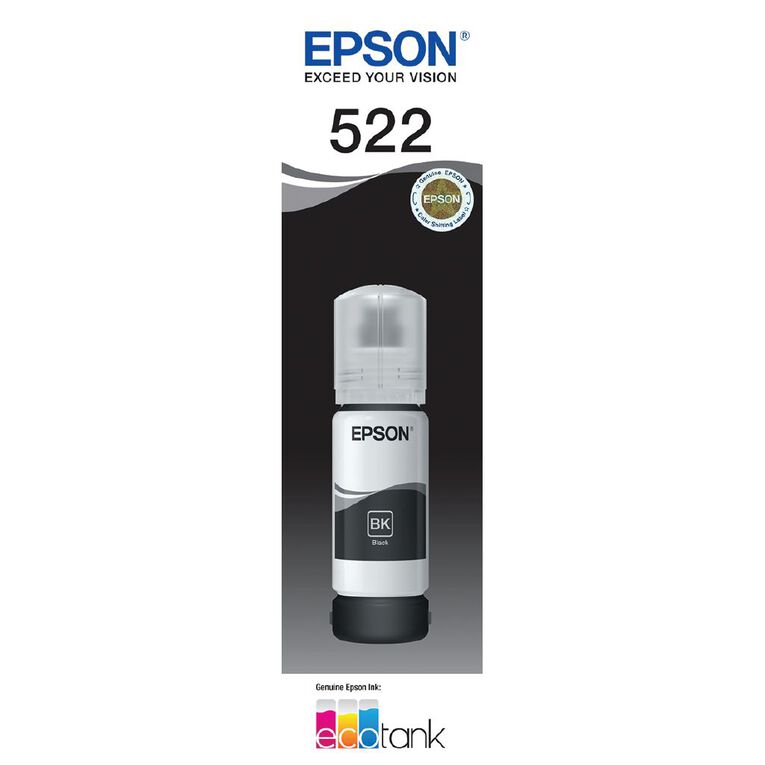 Epson Ink T522 Black 65ml 4500 Pages